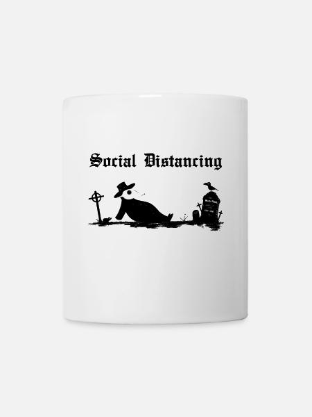 Black Death Social Distancing - Tasse - Weiß