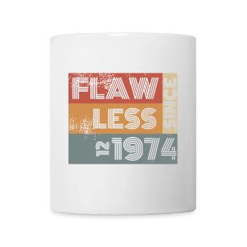 50. Geburtstag Flawless since 12/1974 - Tasse - Weiß - Vorne