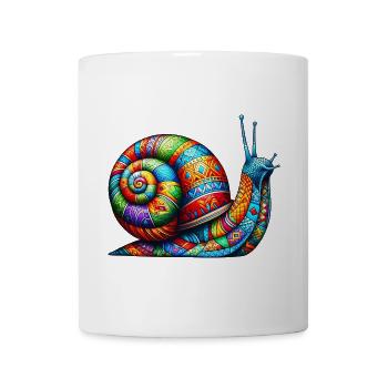 Schnecke - Tasse - Weiß - Vorne