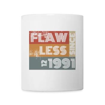 33. Anniversaire Sans défaut depuis 12/1991 - Mug blanc - blanc - Devant