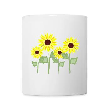 Sunflower Bouquet Yellow Coloring - Mug - white - Front