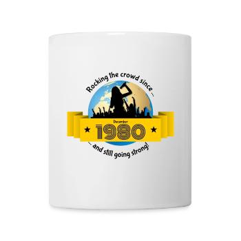 44. Geburtstag Rocking the crowd since 12/1980 - Mug - white - Front