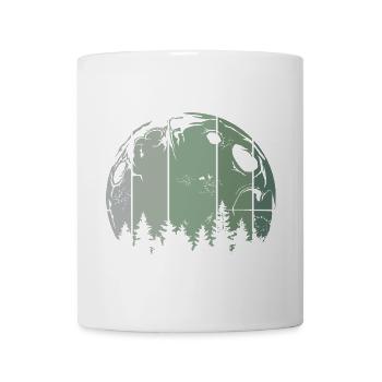 Moon forest tree retro vintage icon logo - Mug - white - Front