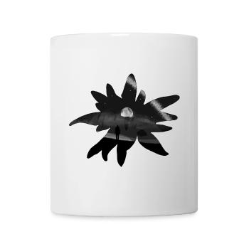 Mondnacht Silhouette Edelweiss - Tasse - Weiß - Vorne