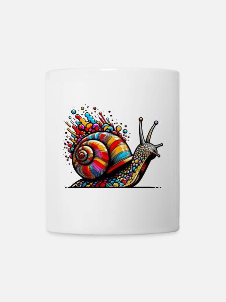 Schnecke - Tasse - Weiß
