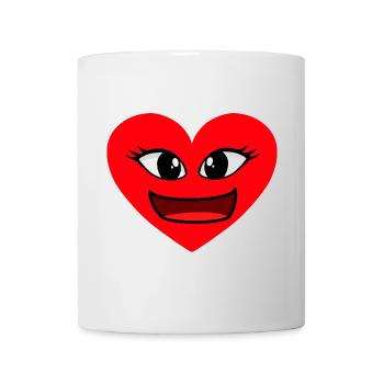 Heart Face Heartfelt Hearts Valentine's Day - Mug - white - Front