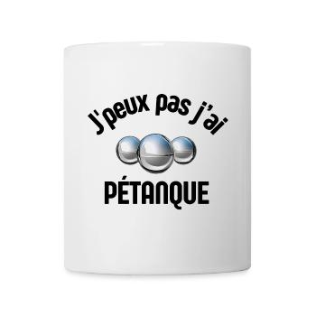 pétanque, fan de pétanque, bouliste - Mug blanc - blanc - Devant