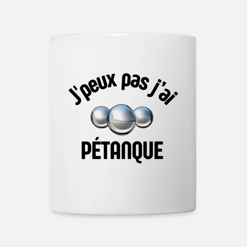 pétanque, fan de pétanque, bouliste - Mug blanc - blanc