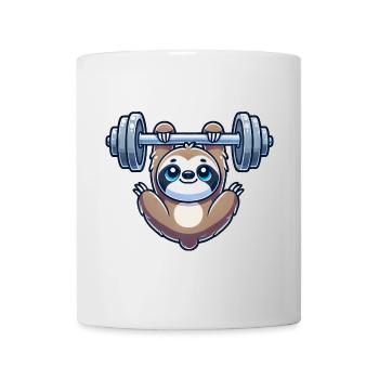 Lazy Dumbbell Pull-Up Workout Funny - Mug - white - Front