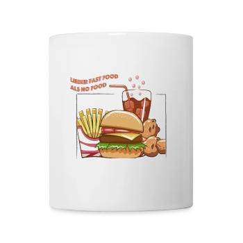 Restauration rapide plutôt que pas de nourriture - Mug blanc - blanc - Devant