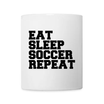 Eat Sleep Soccer Repeat Cool Sport Player Soccer - Mug - white - Front
