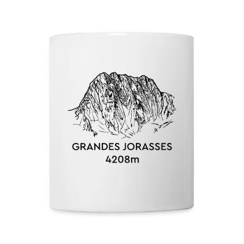 Grandes Jorasses, Haute Montagne, Mont-Blanc, Montagne - Mug blanc - blanc - Devant