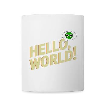 Playful Alien Hello World Design - Mug - white - Front