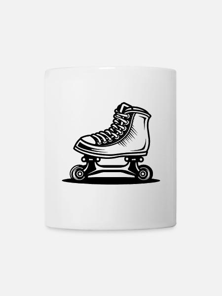 Roller Skates Zeichnung - Tasse - Weiß