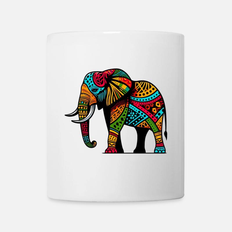 Éléphant - Mug blanc - blanc