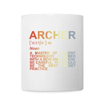Bogenschütze Begriffserklärung - Tasse - Weiß - Vorne