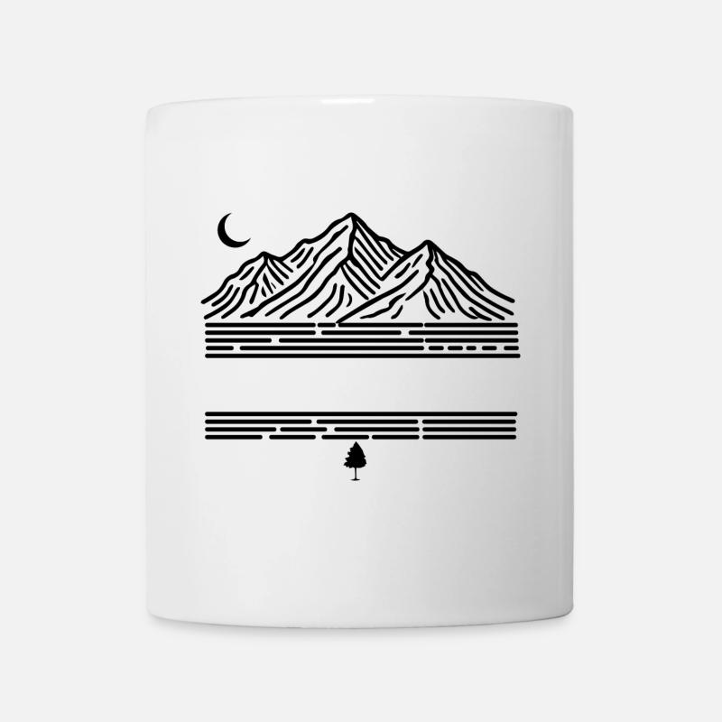 MOUNTAIN WITH MOON - Mug - white