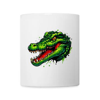 Alligator-Krokodil - Tasse - Weiß - Vorne