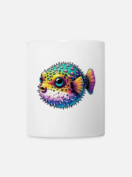 Kugelfisch - Tasse - Weiß