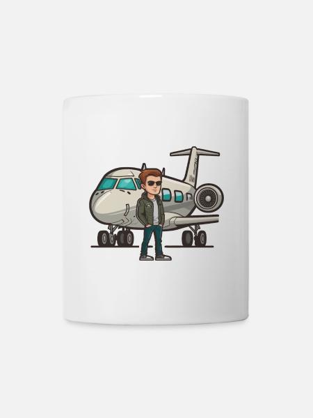 Skybound Dreams : Une personne debout devant un P - Mug blanc - blanc