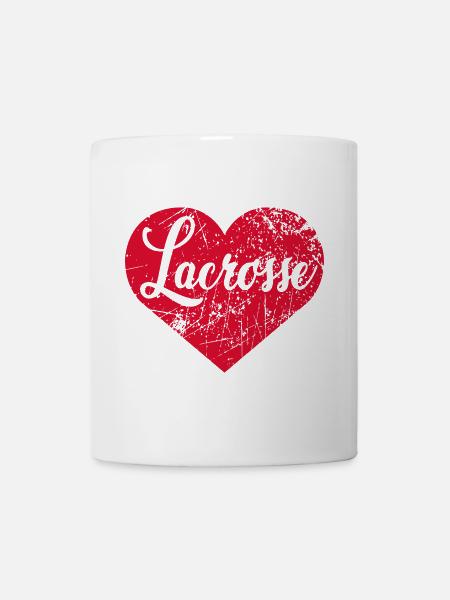 Lacrosse Herz - Tasse - Weiß