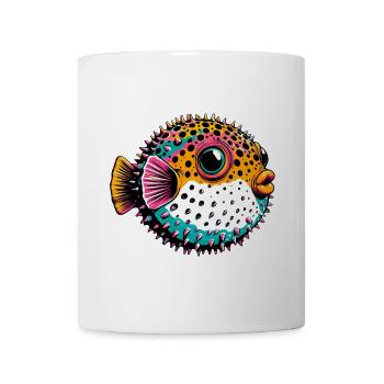 Kugelfisch - Tasse - Weiß - Vorne