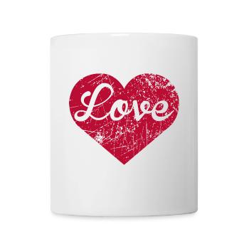 Cœur d’amour - Mug blanc - blanc - Devant