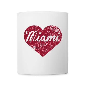 Miami Herz - Tasse - Weiß - Vorne