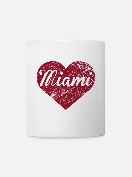 Miami Herz - Tasse - Weiß