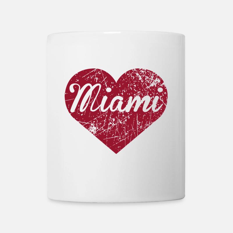 Miami Herz - Tasse - Weiß