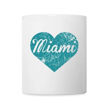 Miami Herz - Tasse - Weiß - Vorne
