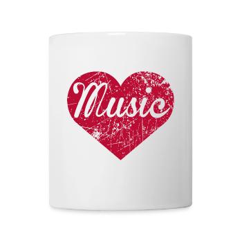 Musik Herz - Tasse - Weiß - Vorne