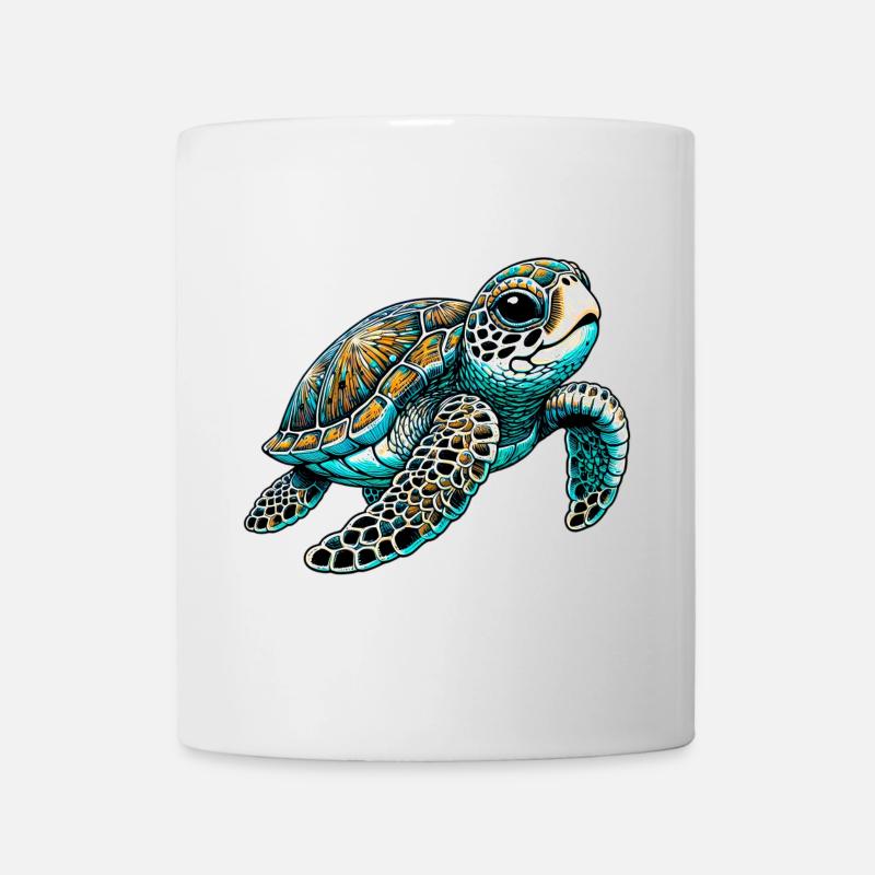 Schildkröte - Tasse - Weiß