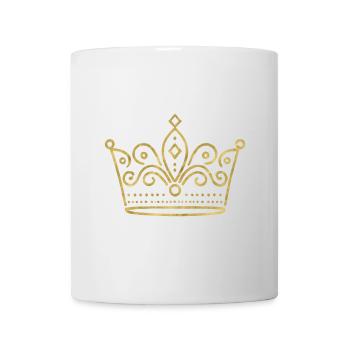 Couronne Reine/Roi personnalisable - Mug blanc - blanc - Devant