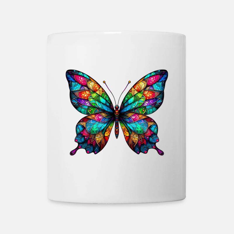 Schmetterling - Tasse - Weiß