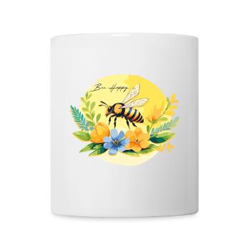 Bee Happy - Mug - white - Front