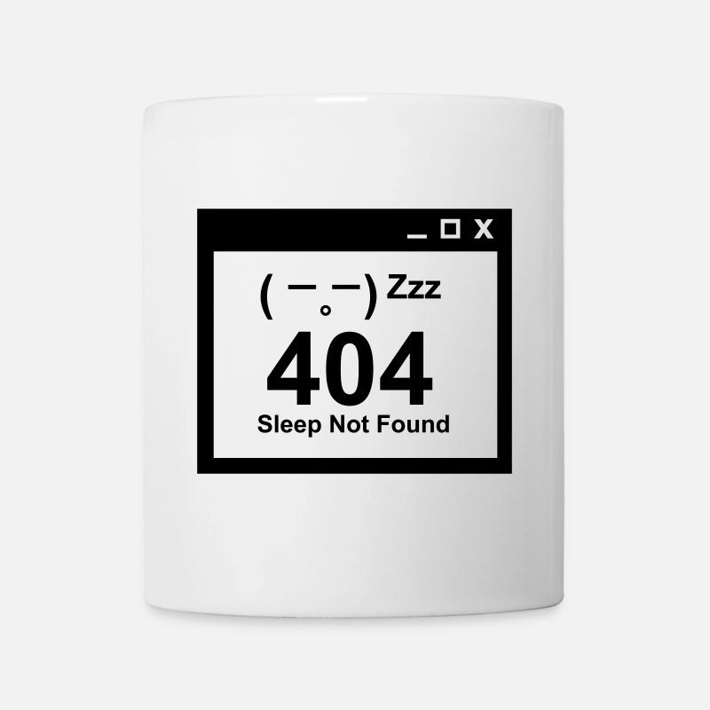 404 Sleep Not Found - Nerd Eltern Design - Tasse - Weiß
