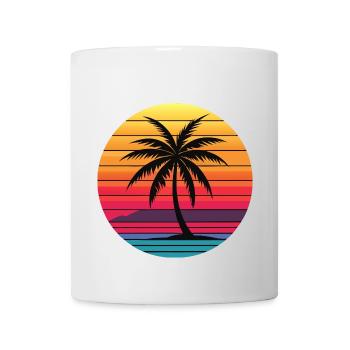 Palm Sunrise - Mug blanc - blanc - Devant