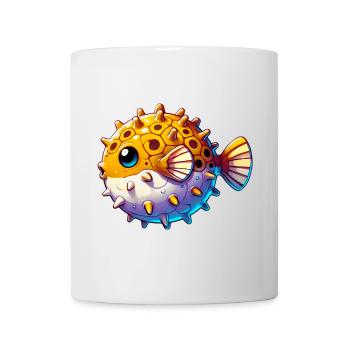 Kugelfisch - Tasse - Weiß - Vorne