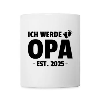 Ich Werde Opa Est. 2025 - Tasse - Weiß - Vorne