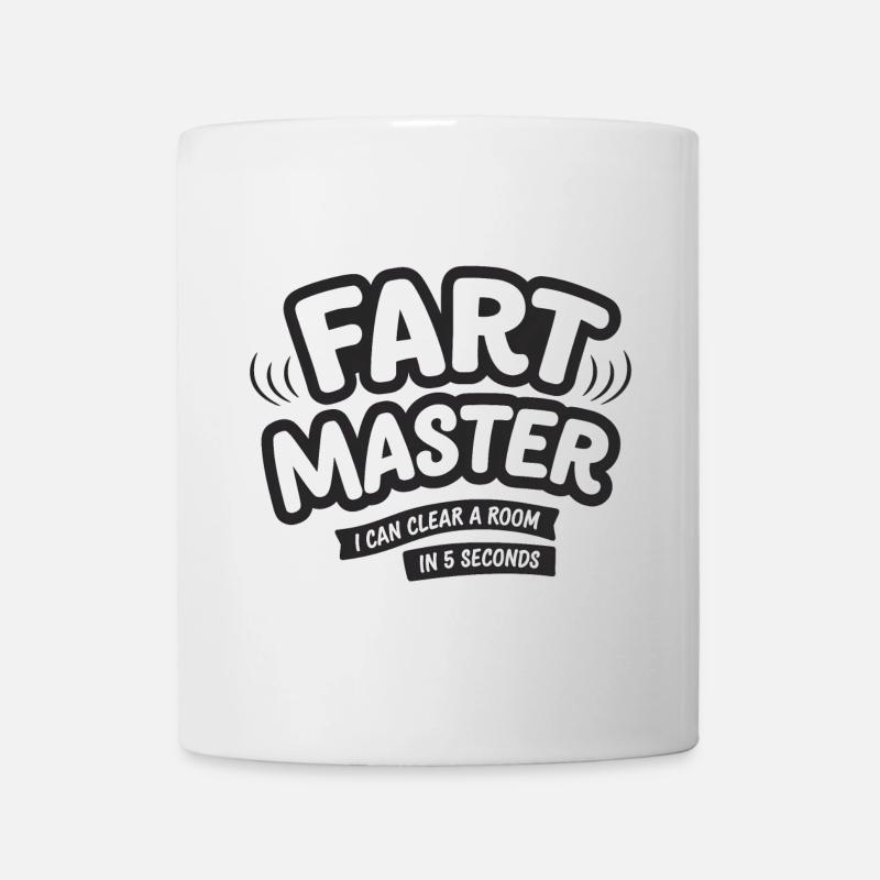 Fart Master Tee Funny I Can Clear a Room in 5 sec. - Mug - white