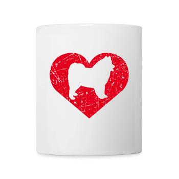 Akita Hund Herz - Tasse - Weiß - Vorne