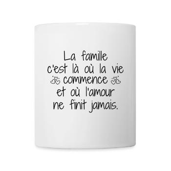 Family is where life begins - Mug - white - Front