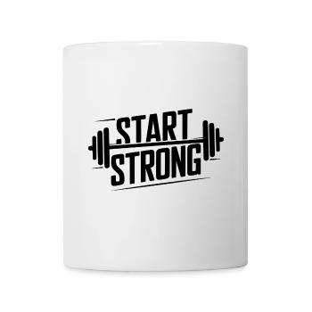 Start Strong - Tasse - Weiß - Vorne