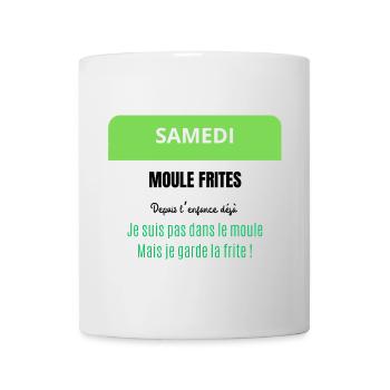 Samedi - Moules Frites - Mug blanc - blanc - Devant