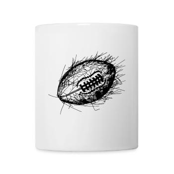 Dessin au trait du football américain - Mug blanc - blanc - Devant