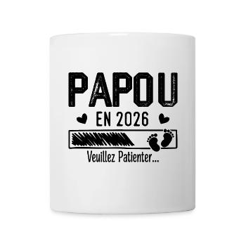 Papou en 2026 cadeau futur Papy - Mug blanc - blanc - Devant