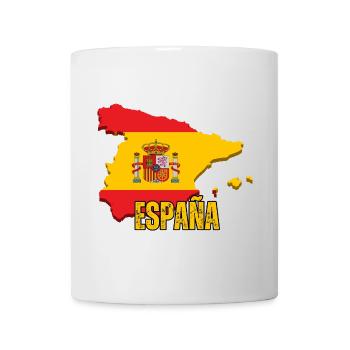 Drapeau de l’Espagne, carte drapeau de l’Espagne - Mug blanc - blanc - Devant