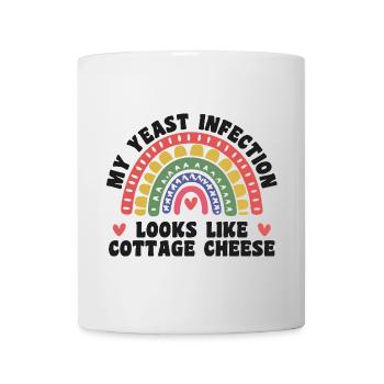 Meine Hefeinfektion, lustig, fies, erwachsener Humor - Tasse - Weiß - Vorne