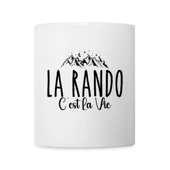 Wandern ist Leben. Humor, Leidenschaft, Wandern - Tasse - Weiß - Vorne